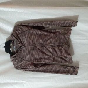 Athleta Long Sleeve Hooded Full Zip Jacket Size Small Brown  Preowned